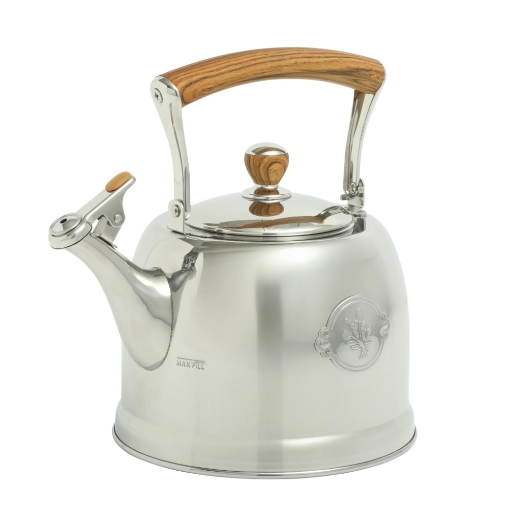 ❤️ 2025 The Pioneer Woman Stainless Steel Tea Kettle with Acacia Wood Handle